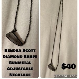 KENDRA SCOTT
DIAMOND SHAPE
GUNMETAL
ADJUSTABLE
NECKLACE